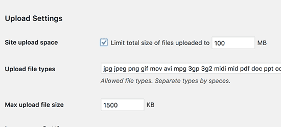 Process to Upload Settings for Multisite Network
